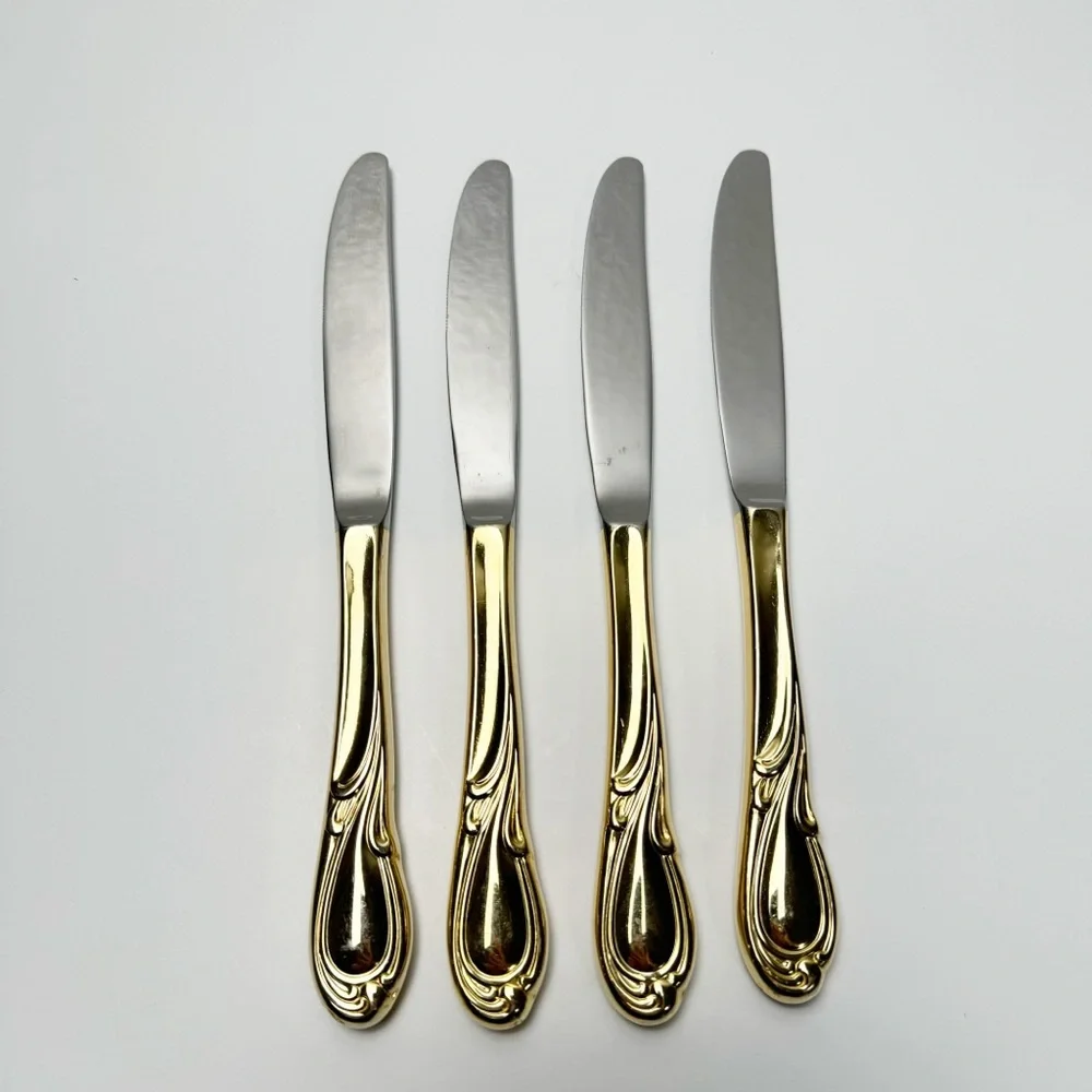 Vintage International Electro Plated Gold Flatware 24 Piece